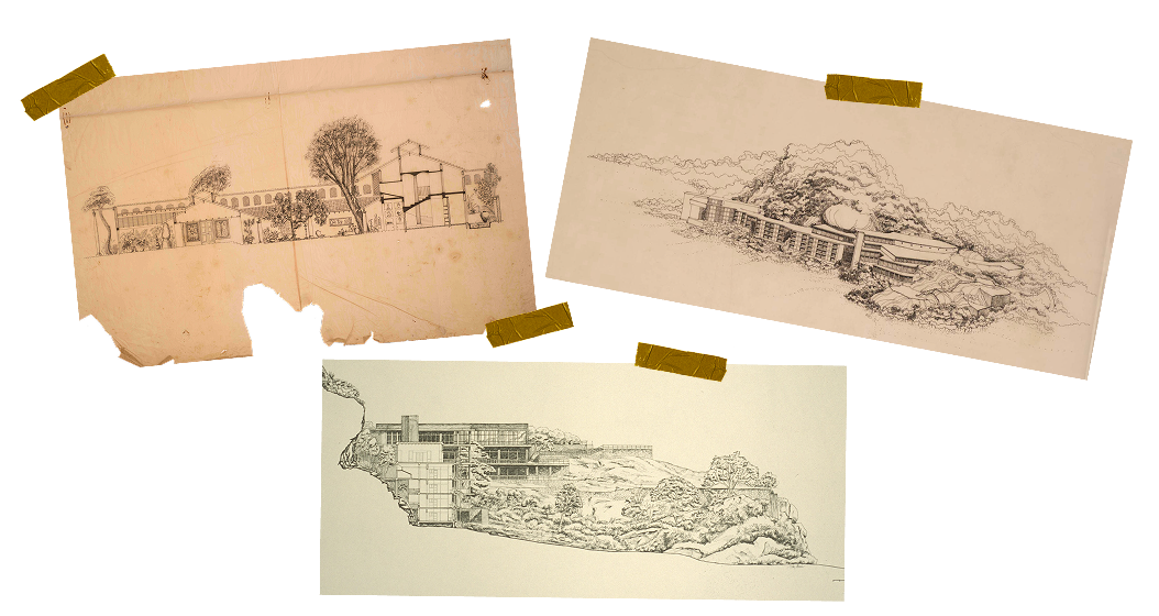 Geoffrey Bawa architectural sketches