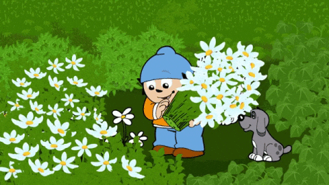 picking flowers animation