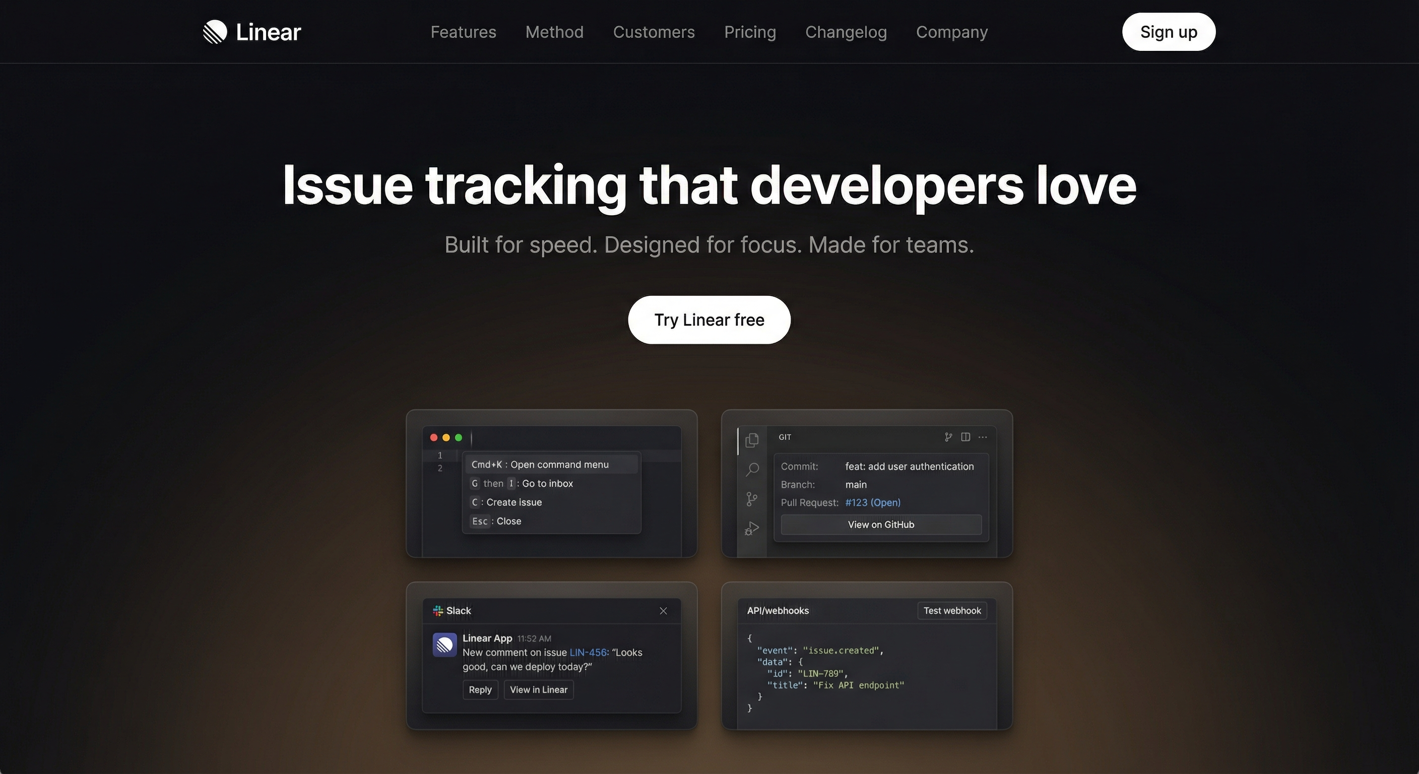 linear variation — feature grid